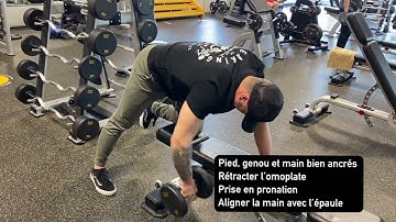 One arm DB row elbow out