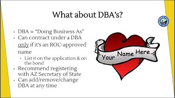 DBA - Doing Business As (for Your AZ ROC License Application)
