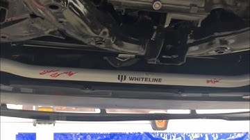 Tesla model 3 gets WHITELINE front sway bar and end links installed !!