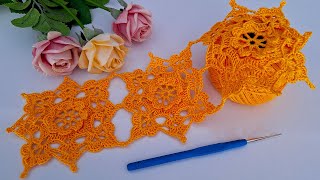 Motif Crochet for lace dress 🧶 how to crochet motif and join motif, make lace crochet pattern