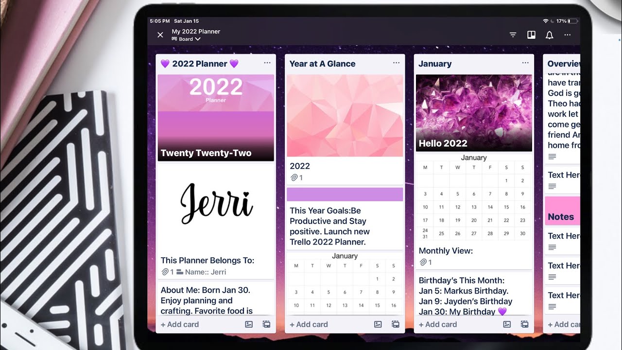 Trello Planner Template: 2022 Planner Set Up+ Free Planner