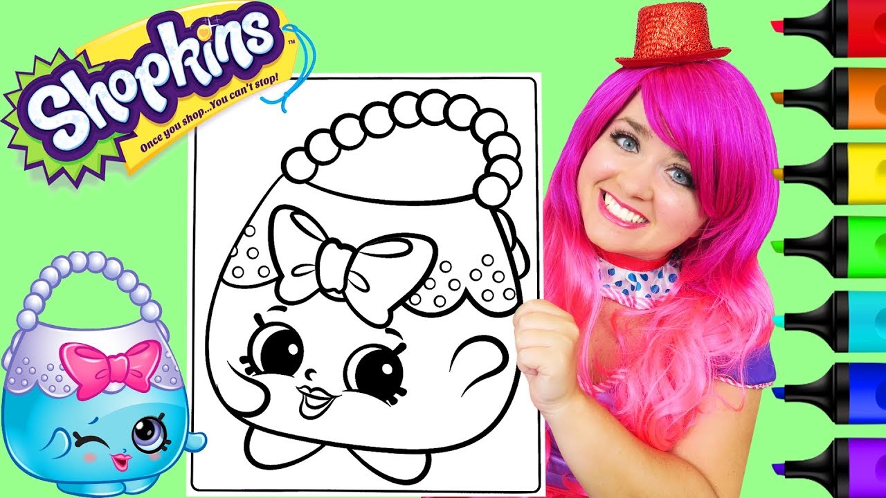 Coloring Shopkins Handbag Harriet Coloring Page Prismacolor Markers ...