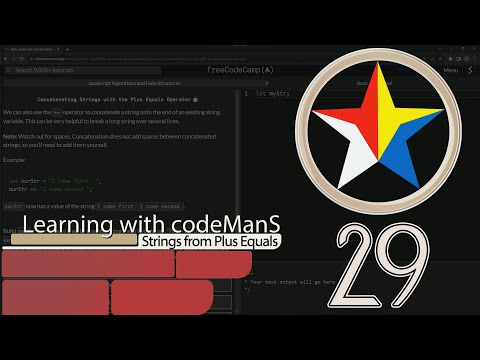 JavaScript Basic 29: Strings from Plus Equals | FreeCodeCamp |