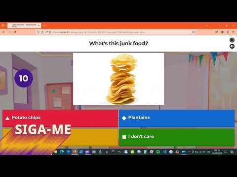 Junk Food Kahoot quiz