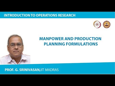 Manpower and Production planning formulations