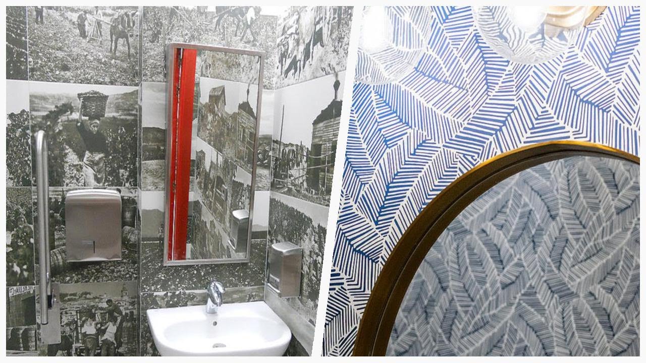 75 Mid-century Modern Gray Powder Room Design Ideas You'll Love 🌈