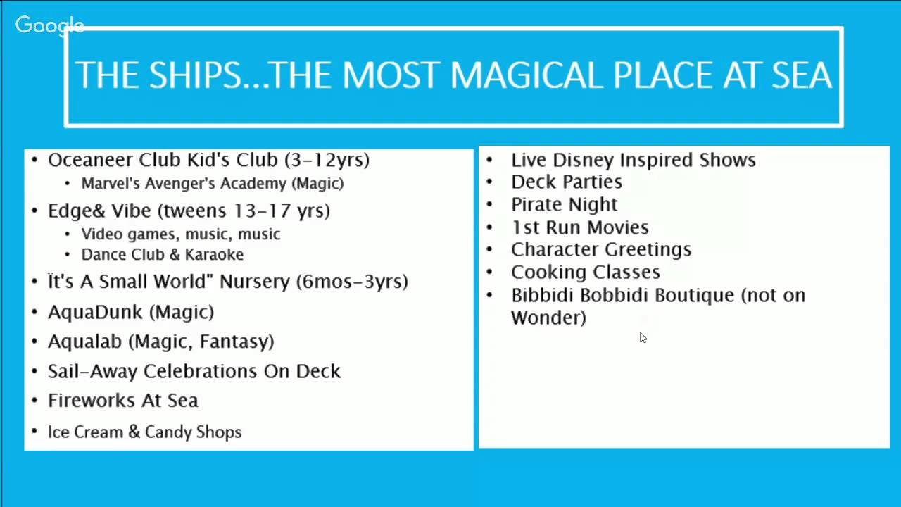 DISNEY CRUISES 101...Travel Agent Training & Tips With Tammy Walker, CTA