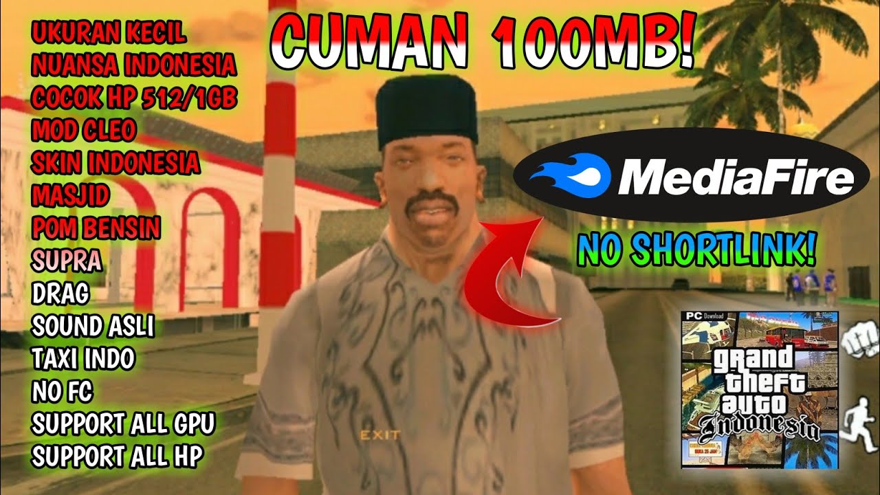 Cara Downloud Gta sa Lite Indonesia 100mb di android YouTube