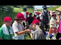 田上町立田上小学校4年生が「総合的な学習で「Let's go 才歩川探検隊を」をスローガンに才歩川で水質調査や水生生物の観察