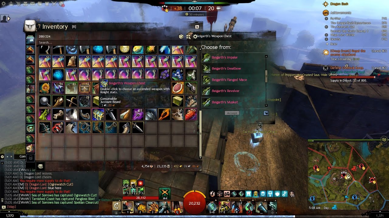 GW2 Got an ASCENDED WEAPON Box Drop from WvW WOOT! YouTube