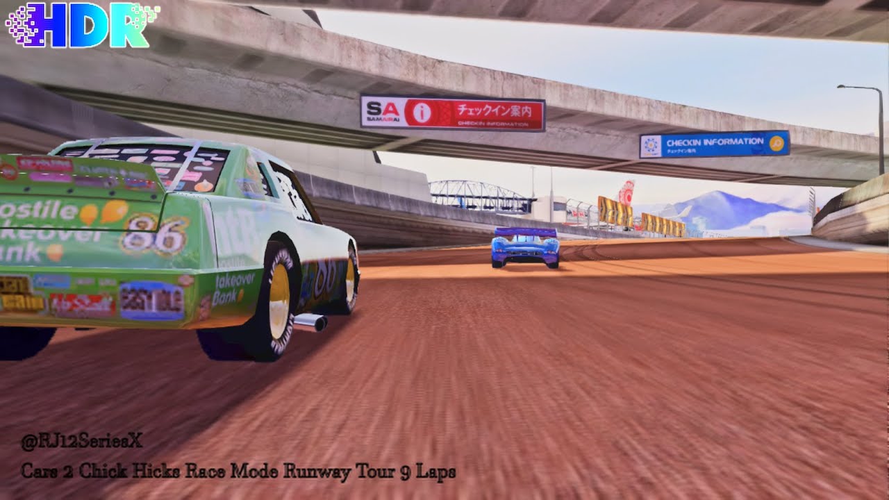 [HDR] Cars 2 The Video Game | Chick Hicks - Race Mode | Runway Tour 9 ...