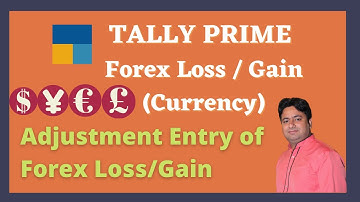 Forex Loss and Gain - Currency in Tally Prime - Learn Currency and Export Entry in Tally Prime