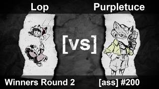 [ass] 200 - Melee Singles WR2 — Lop ⟮ICs⟯ vs Purpletuce ⟮Fox⟯