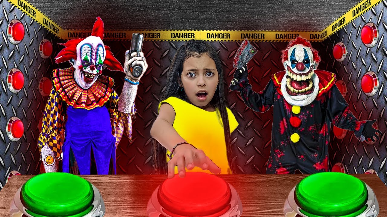 ¡NO LIBERES EL PAYASO ASESINO INCORRECTO! * Habitación de BOTONES MISTERIOSOS