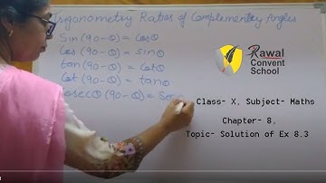 Class- X, Subject- Maths,  Chapter- 8, Topic- Solution of Ex 8.3, Rawal Convent School