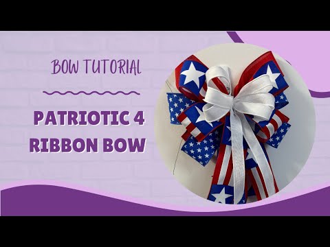 4 Ribbon Patriotic Bow Using The EZ Bowmaker - YouTube