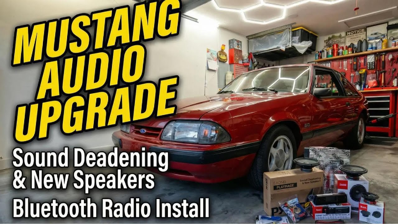 Installing Budget Sound Deadening, New Speakers, and Radio in my 1991 Foxbody Ford Mustang!