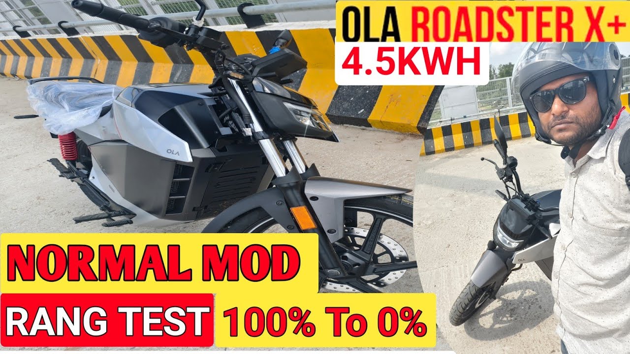 Ola Roadster X+ Range Test ⚡| Real World Range Test | Ride Single Normal mode 