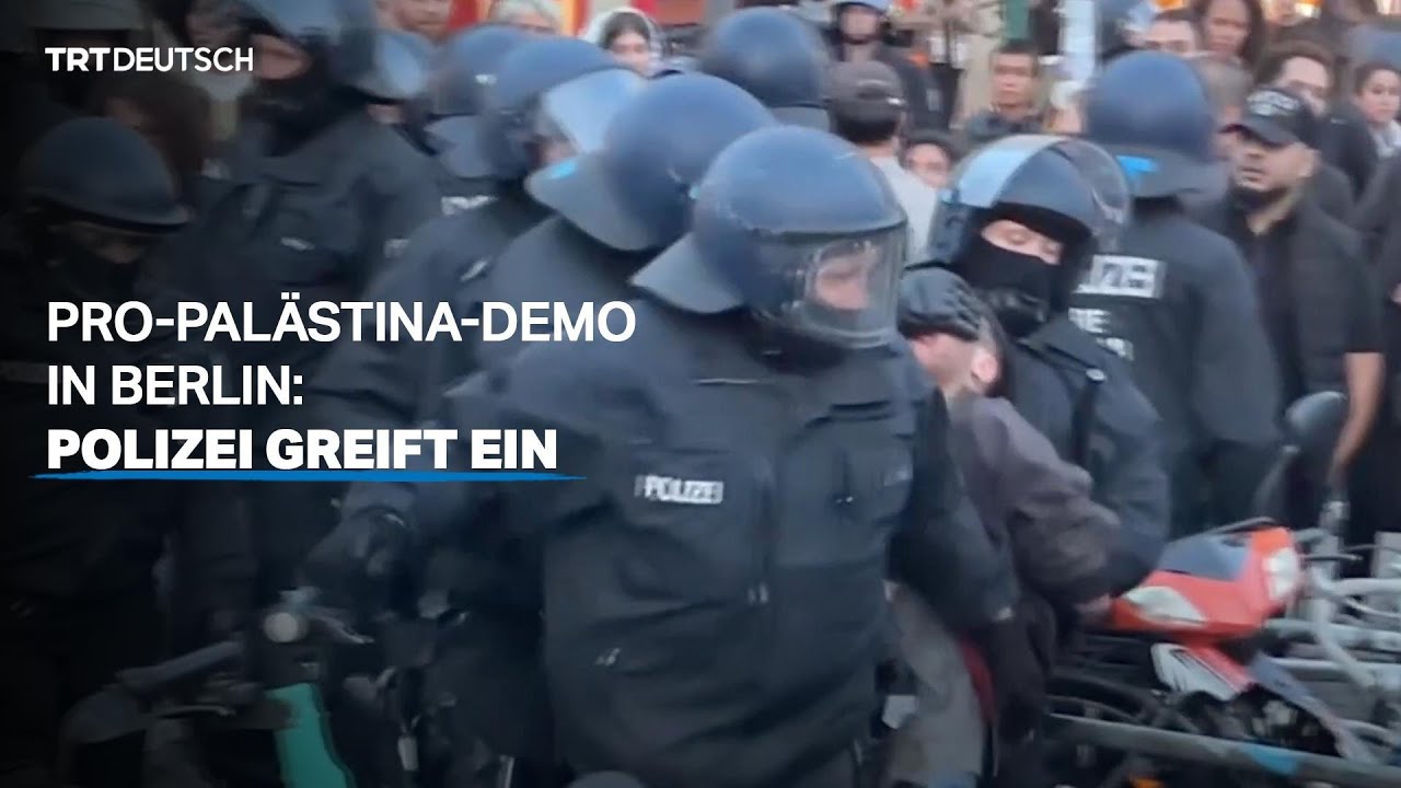 ProPalästinaDemo in Berlin Polizei greift ein YouTube