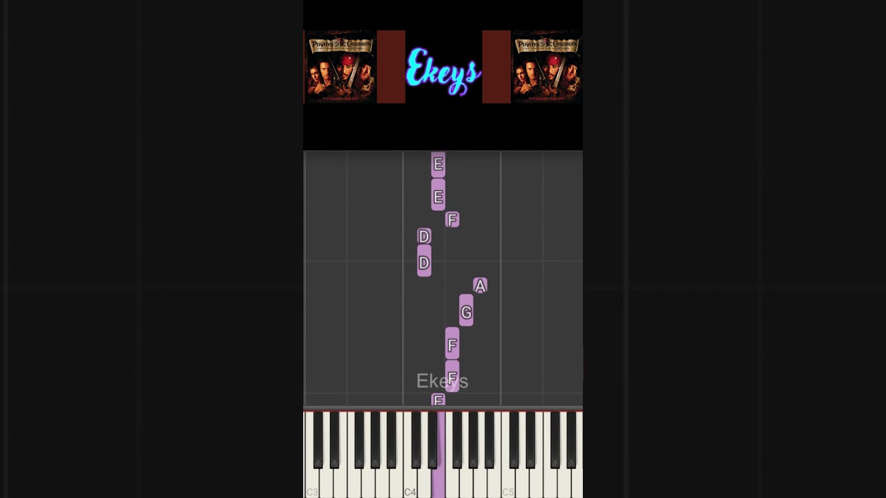 HE'S A PIRATE EASY PIANO  