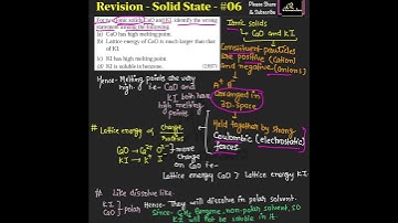 06 | Solid State Revision | Solid State for NEET | Solid State for IIT JEE | NCERT Chemistry #Shorts