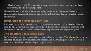 How to Fix the Dice Game Logic in Java for Two Players