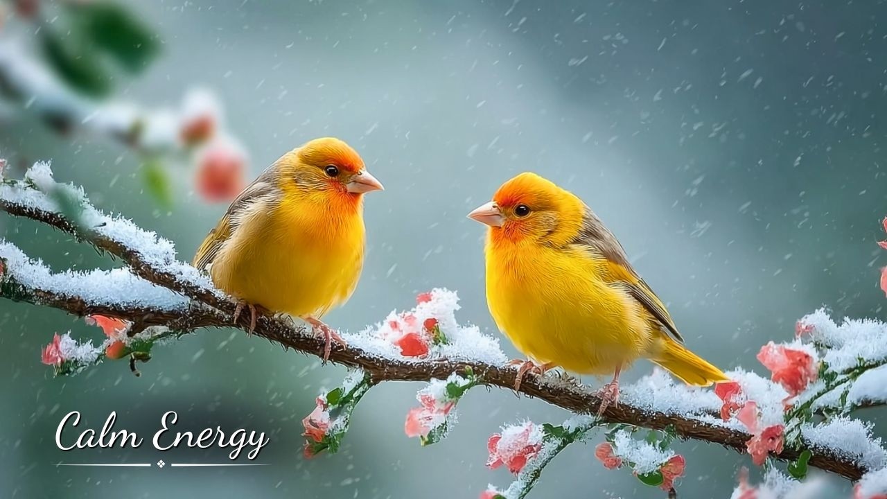 Frozen Peace ❄️ | Snow Birds and Piano Notes to Soothe the Soul and Provide Winter Calm 🎶