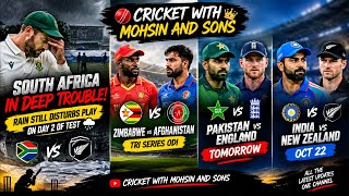 SOUTH AFRICA IN DEEP TROUBLE! RAIN RUINS DAY 2 |ZIMBABWE vs AFGHANISTAN | PAK vs ENG | IND vs NZ