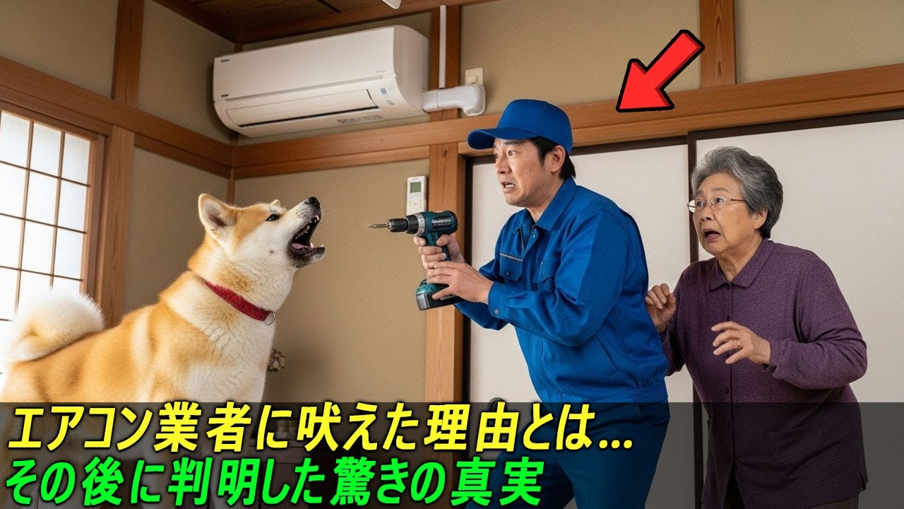 秋田犬がエアコンの設置業者に向かって激しく吠えた。 その後に明らかになった事実に、誰もが驚愕した #感動ストーリー #日本#ゆっくり解説