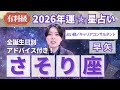 【さそり座占い】2026年蠍座の運勢を大解説★年運&全誕生日アドバイス【占い師早矢】