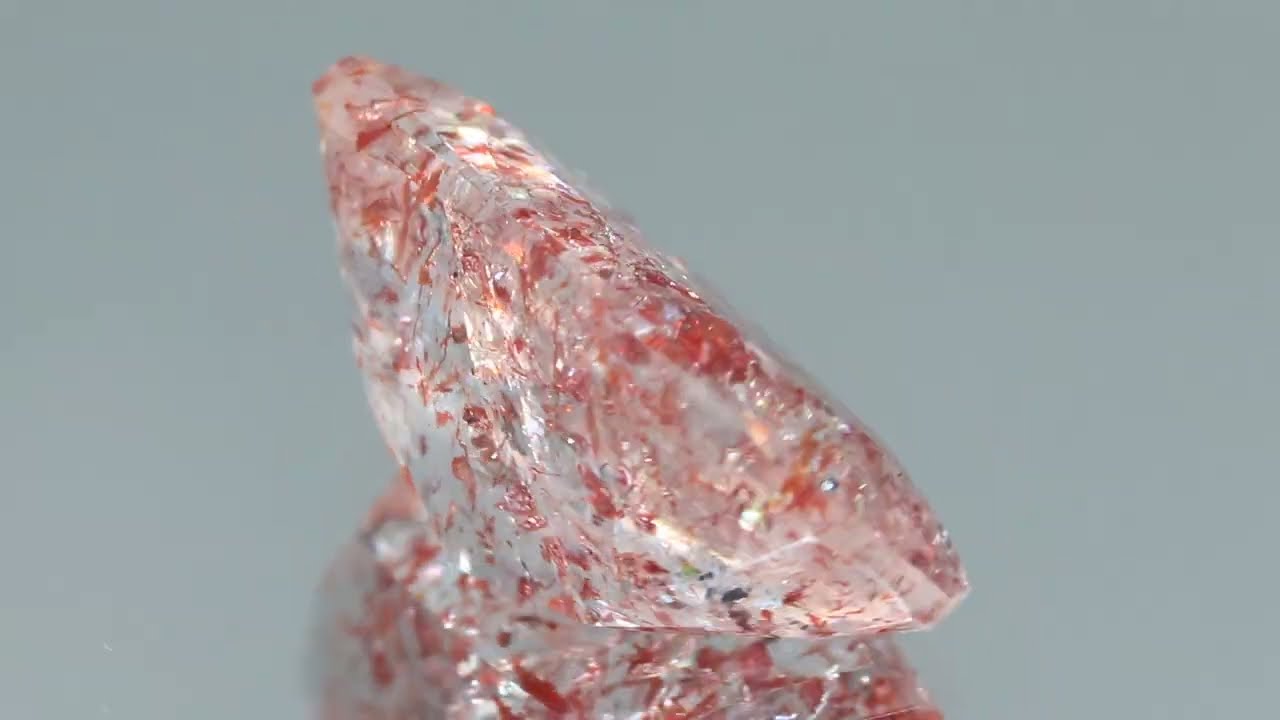 天然レピドクロサイトインクォーツ 2.38ct 【鮮赤色】