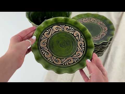 Набір керамічного посуду для куті на 12 осіб Шляхтянський, видео 1