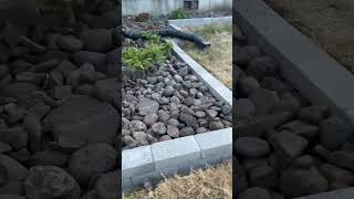 Landscape edging from bricks