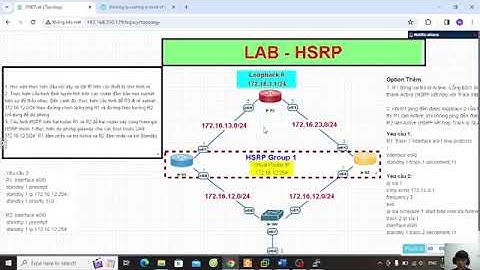 Hướng dẫn thực hành Lab CCNA-Lab 13 Cấu hình cơ bản giao thức HSRP (Phần 2)