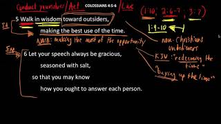 Redeem the Time (Colossians 4:5-6) Redeeming The Time Colossians 4 2 6 Riley Wheeler