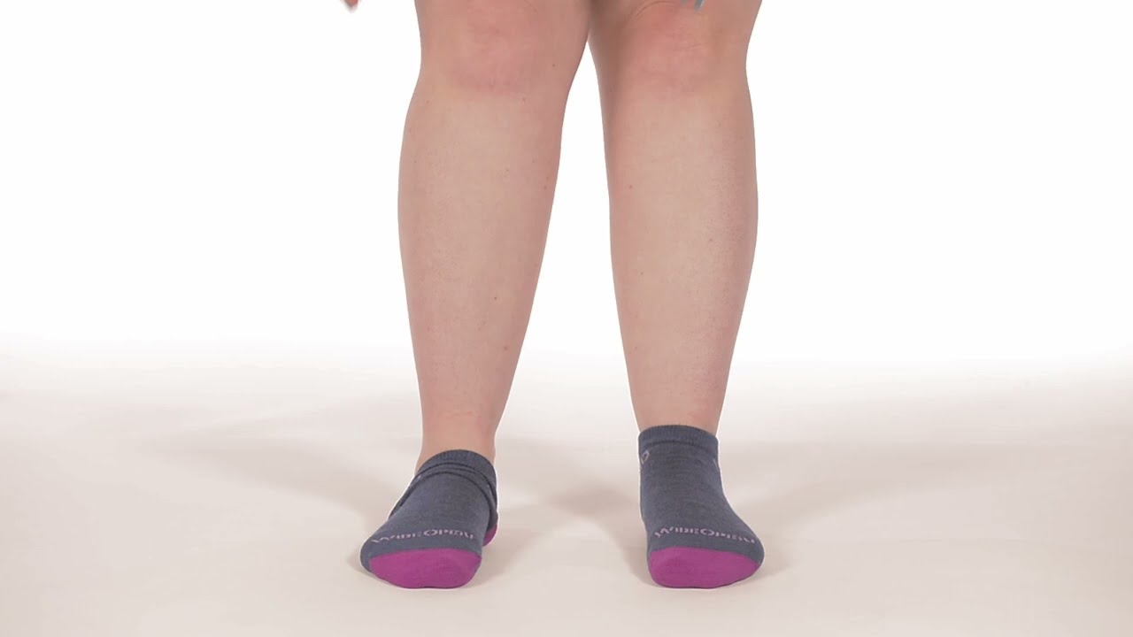Preview of Wide Open Solid Cushioned No Show Socks - Women's Video
