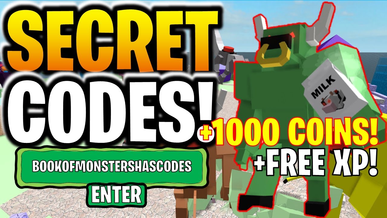 [CODES! COINS! XP! LEVEL UP!] ROBLOX BOOK OF MONSTERS CODES! YouTube