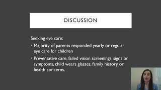 Barriers to Pediatric Eyecare in Knox County, Ohio