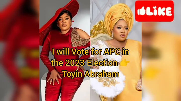 Toyin Abraham Picked APC Candidate Tinubu as her favorite candidate For the Future of the Children