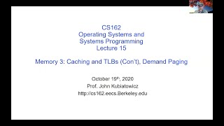 Celebrity CS162 Lecture 15: Memory 3: Caching and TLBs (Con't), Demand Paging Net Worth