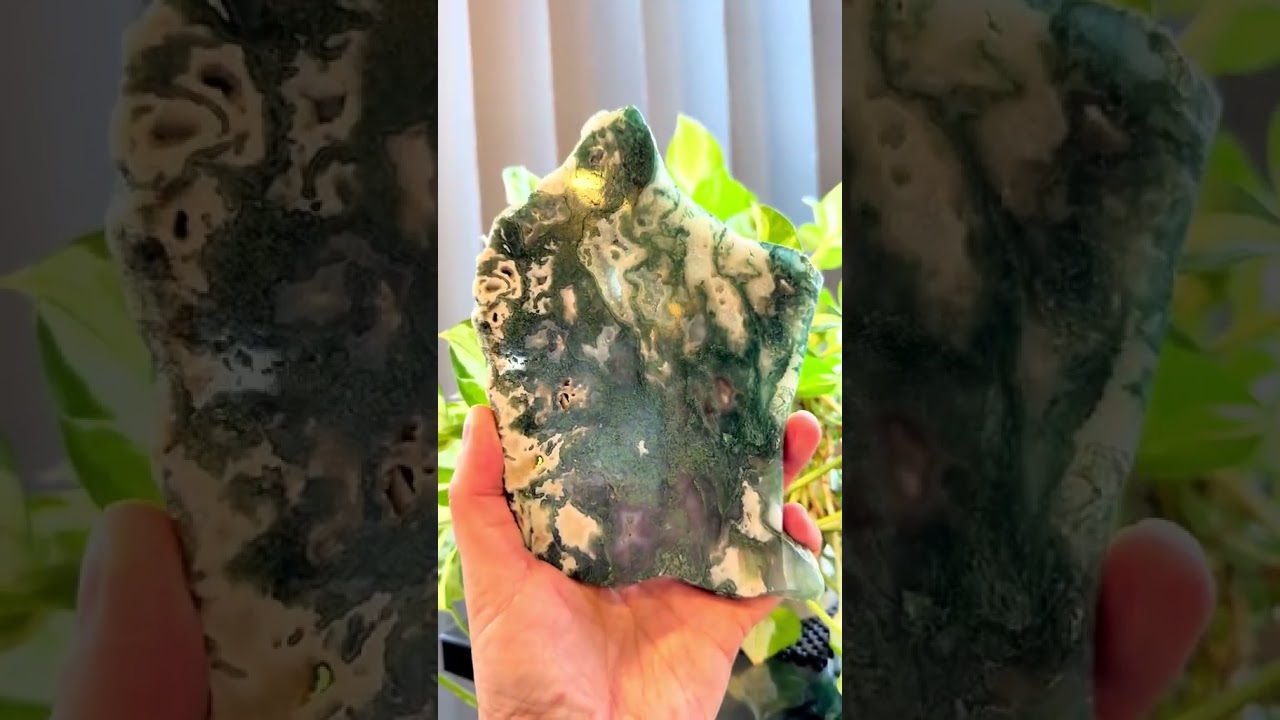 Video preview: Moss Agate Slabs with Display Stands