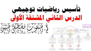 تأسيس رياضيات توجيهي الدرس الثاني المشتقة الأولى