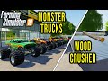 MONSTER TRUCK PACK - WOOD CRUSHER - Farming Simulator 19 Mods #61 | Radex