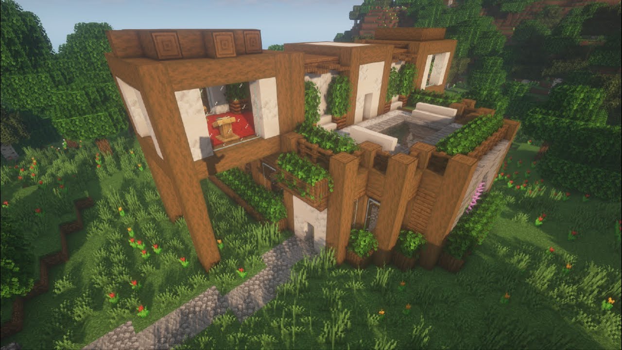 Spring House Minecraft Build Minecraft Tutorial #14 / Cozy Spring Home - YouTube