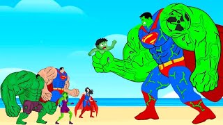 Rescue HULK Baby & SUPER Baby From SUPER-MAN RADIATION : Who Is The King Of Super Heroes?