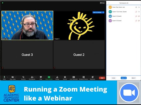 Running a Zoom Meeting Like a Webinar