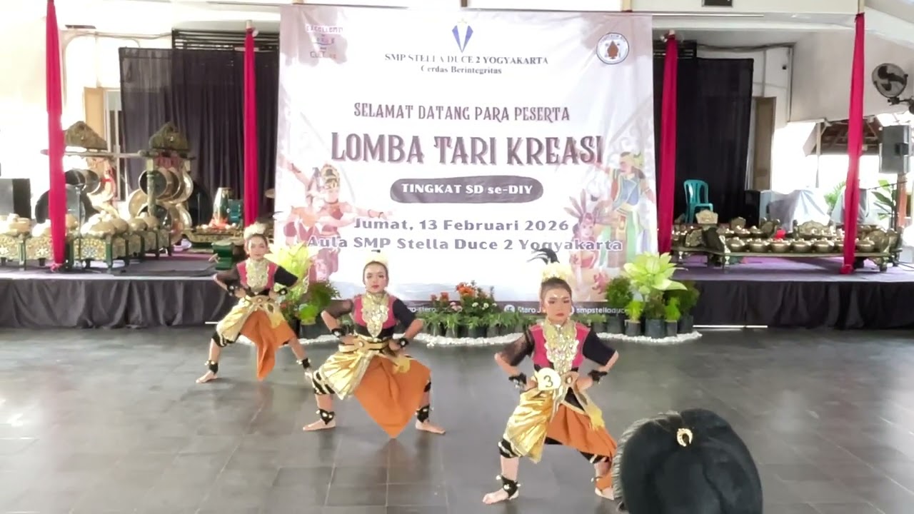 Tari Sekar Gongseng (Karya Pondok Seni Dika) || Hayu, Farrah, Davinka lomba di SMP Stella Duce 2 YK