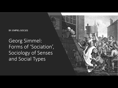 Georg Simmel-Forms of ‘Sociation’, Sociology of Senses and Social Types