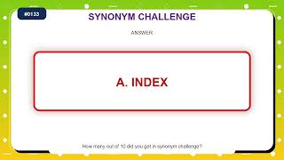 Synonym Challenge #0133 | Similar Words Quiz Practice