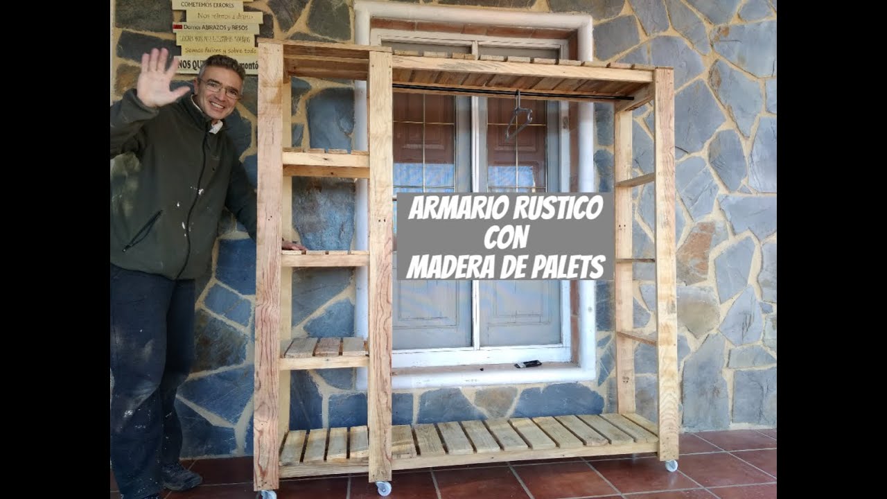 Armario Vestidor con madera de PALETS. Reutilizando madera.